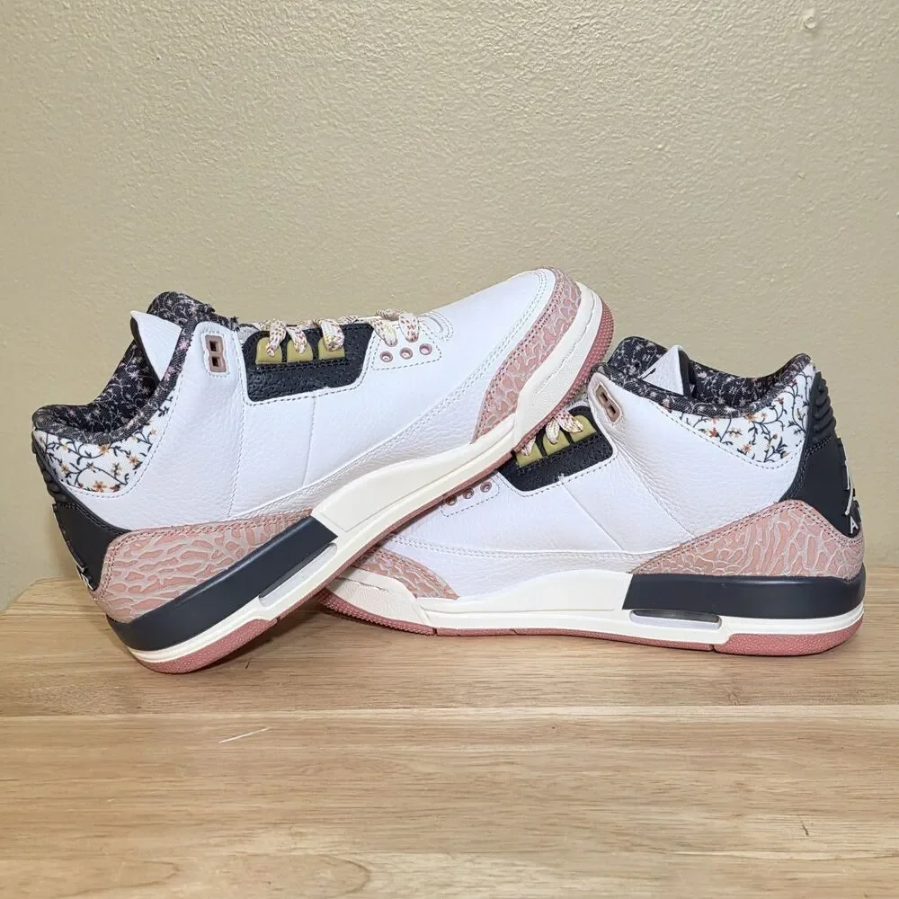 Nike Air Jordan 3 Retro GS Vintage Floral White Pink 441140-100 Youth 6.5Y 8W